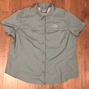 L.L. Bean women’s performance Shirt soft green XL Petite